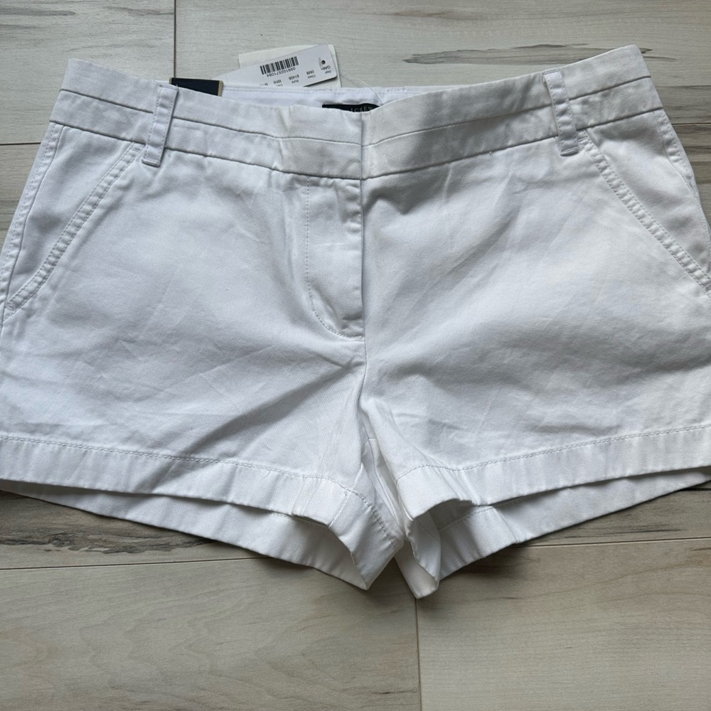 Sz 8 J. Crew White Bermuda Shorts Classic Style